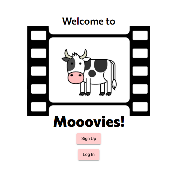 Mooovies app login page